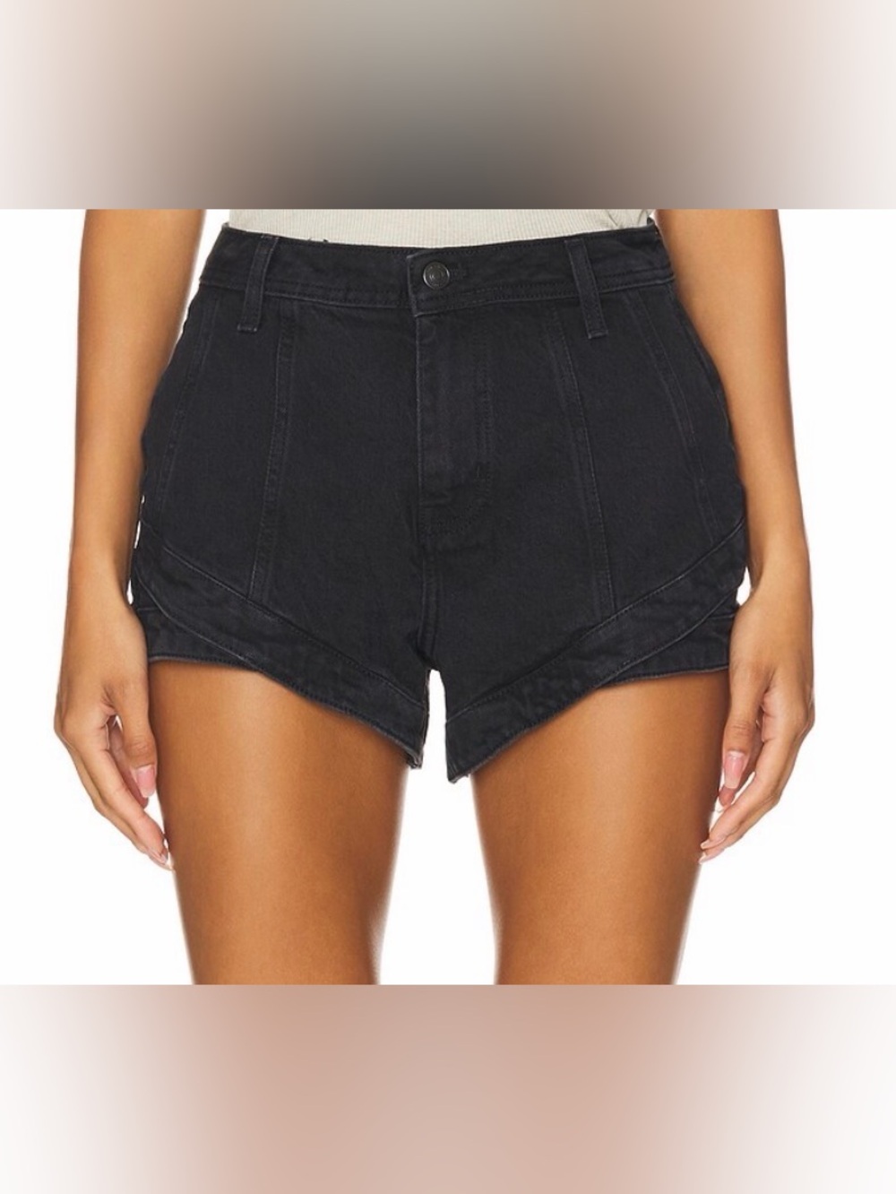 Free People We The Free CRVY Mona High-Rise Denim Shorts Black Women’s 24